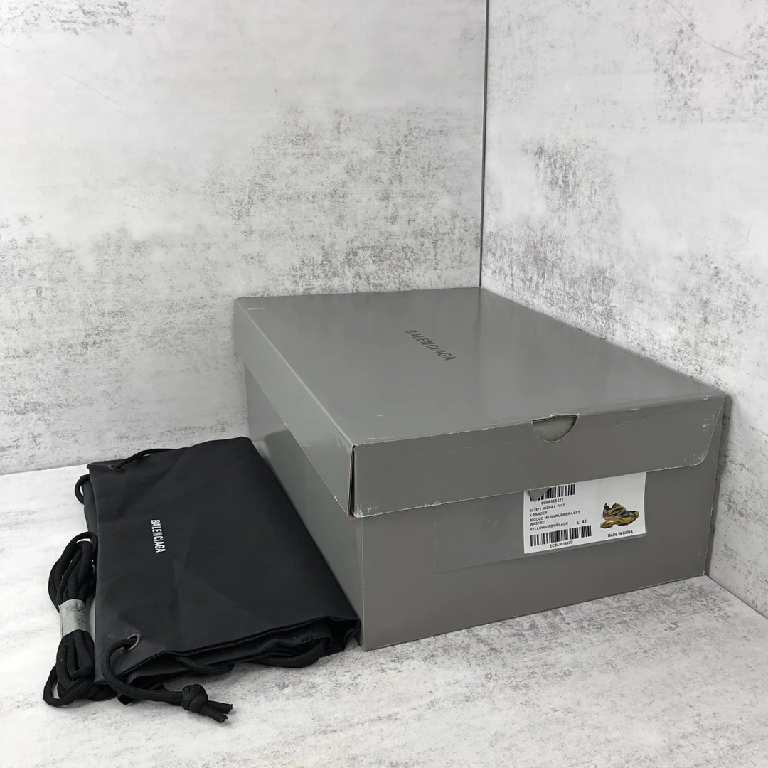 Retro X-Pander Mesh Running Sneakers Goldenrod Yellow - Gallery Image 9 - Detailed View