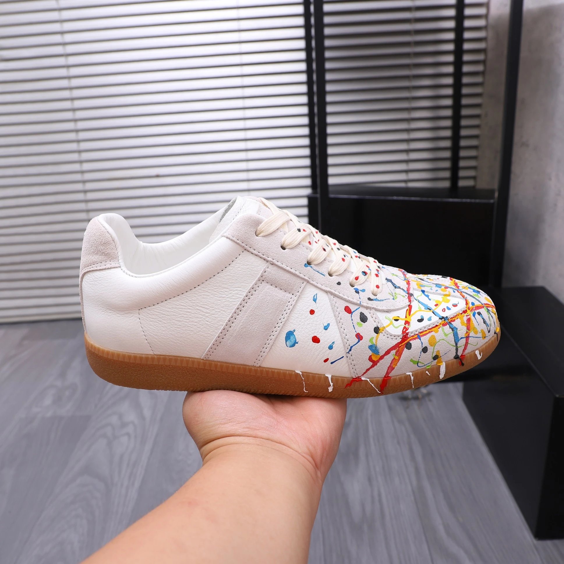 Maison Margiela Colorful Splash Sneakers White - Gallery Image 6 - Detailed View