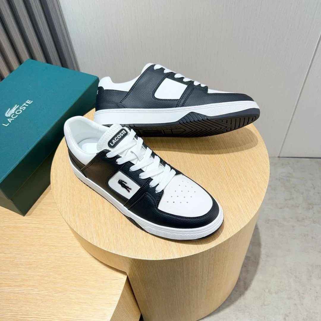 Lacoste Classic Leather Shoes Black - Gallery Image 3 - Detailed View