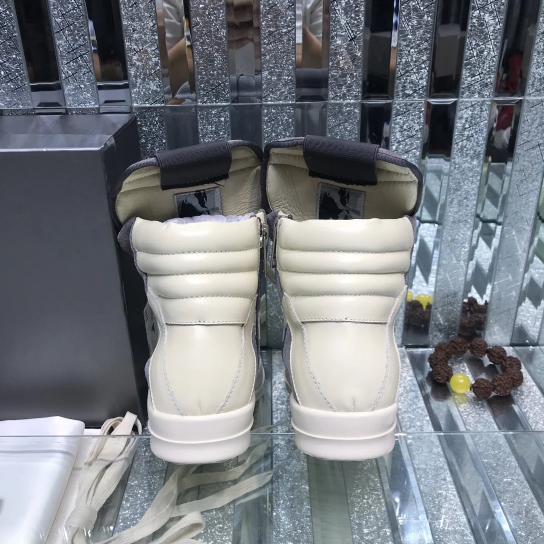 Owens Geobasket High-Top Sneakers Suede Gray - Gallery Image 7 - Detailed View