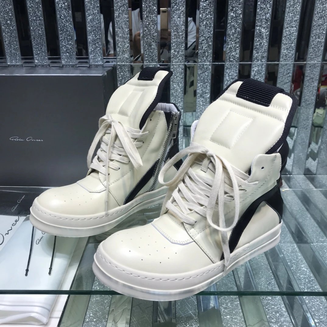 Owens Geobasket High-Top Sneakers White - Gallery Image 2 - Detailed View