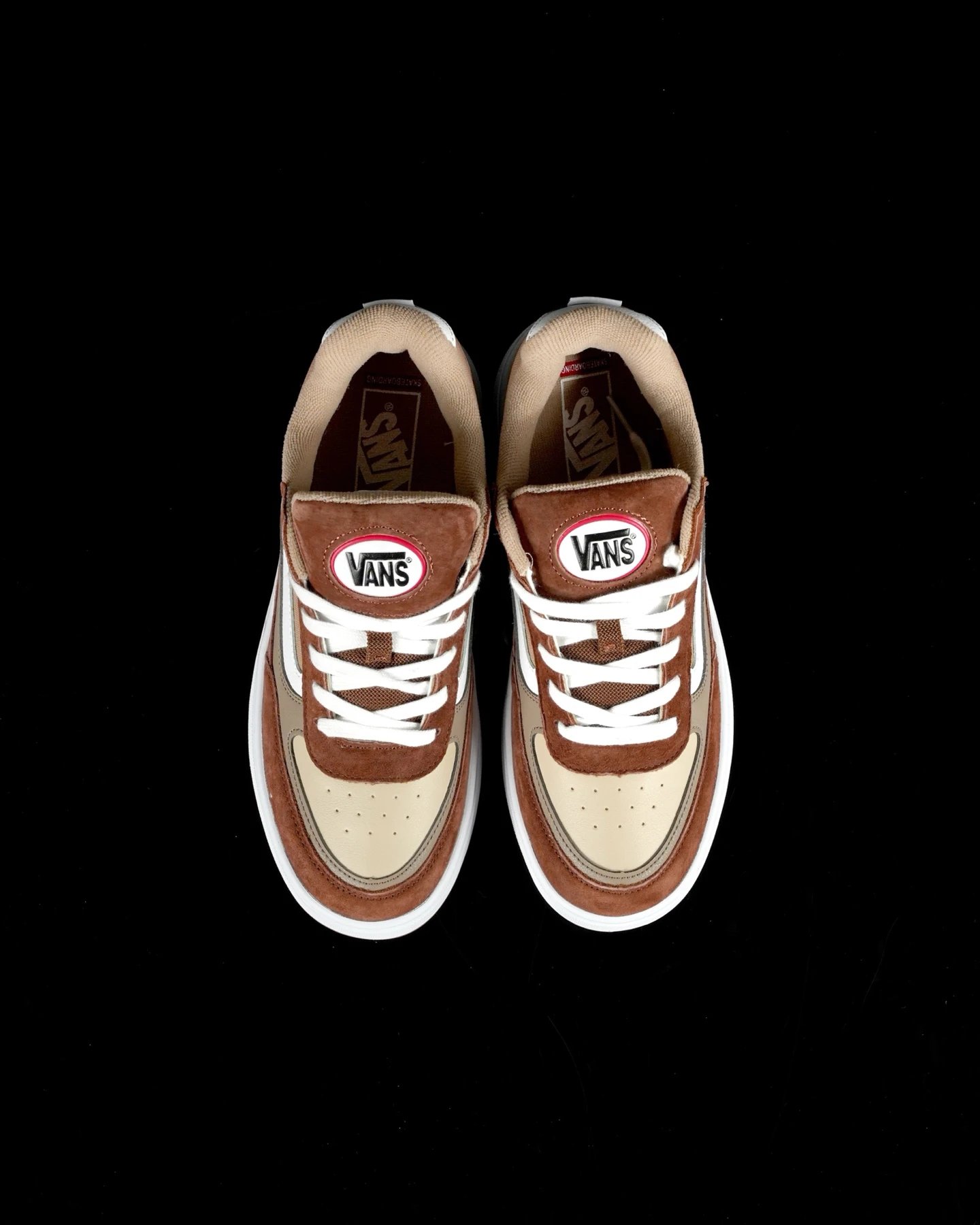 Retro Skate Suede Leather Sneakers Chestnut Brown - Gallery Image 2 - Detailed View