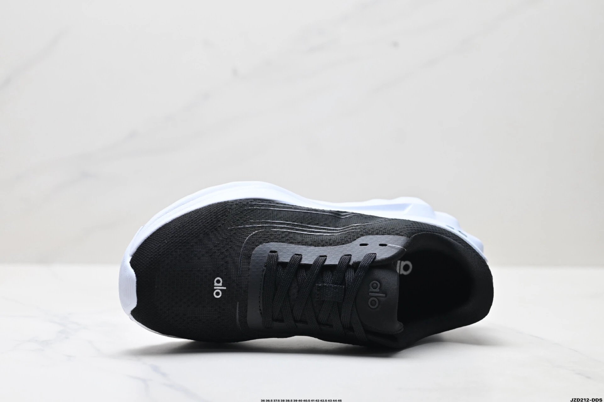 Alo Yoga Alo Runner Sneakers Black White - Gallery Image 2 - Detailed View
