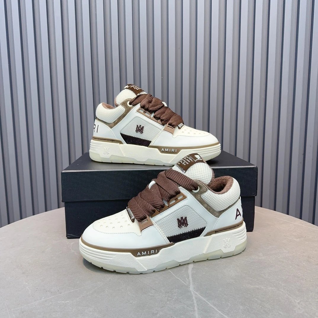 Luxury Low Top Leather Sneakers Unisex in Ivory Mocha - Gallery Image 8 - Detailed View