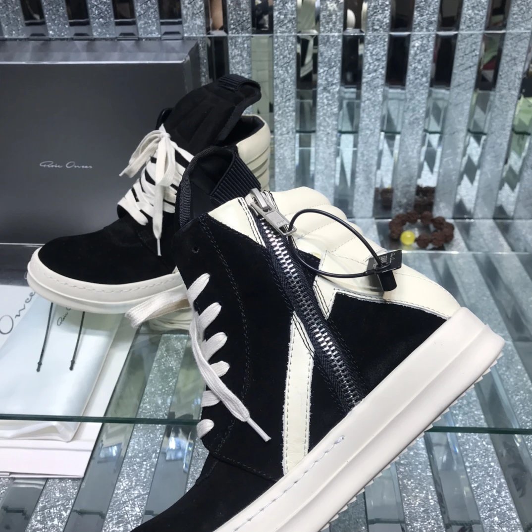 Owens Geobasket High-Top Sneakers Suede Black - Gallery Image 5 - Detailed View
