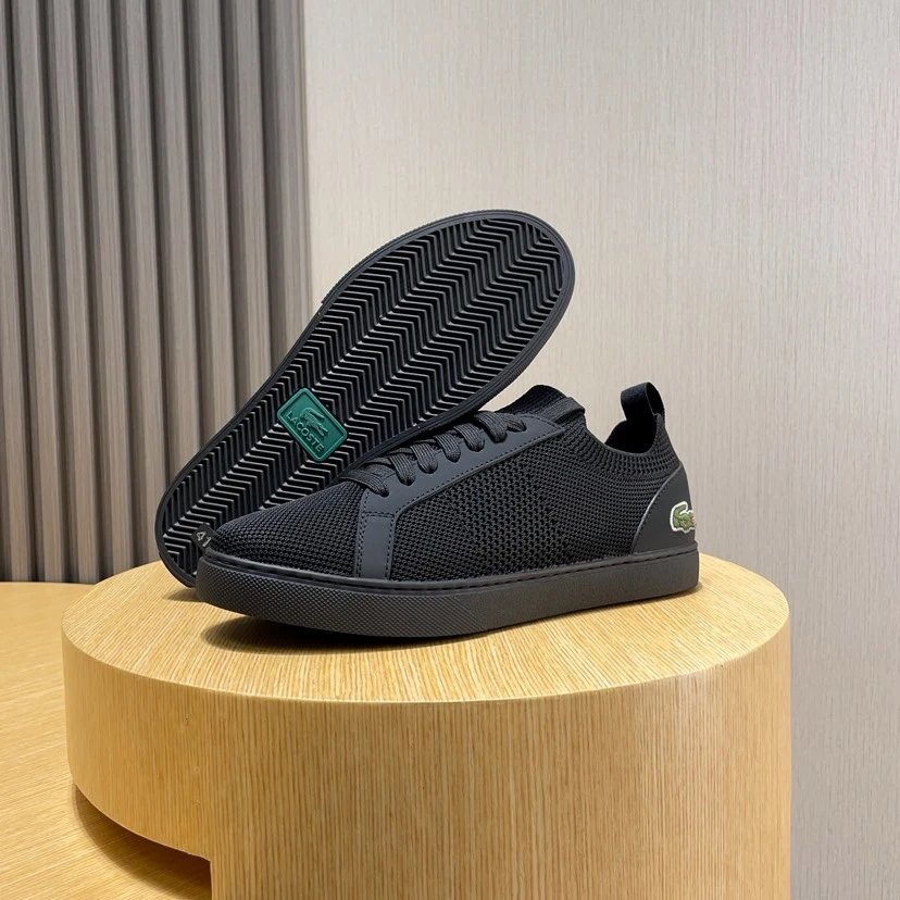 Lacoste Black Classic Sneakers - Gallery Image 8 - Detailed View