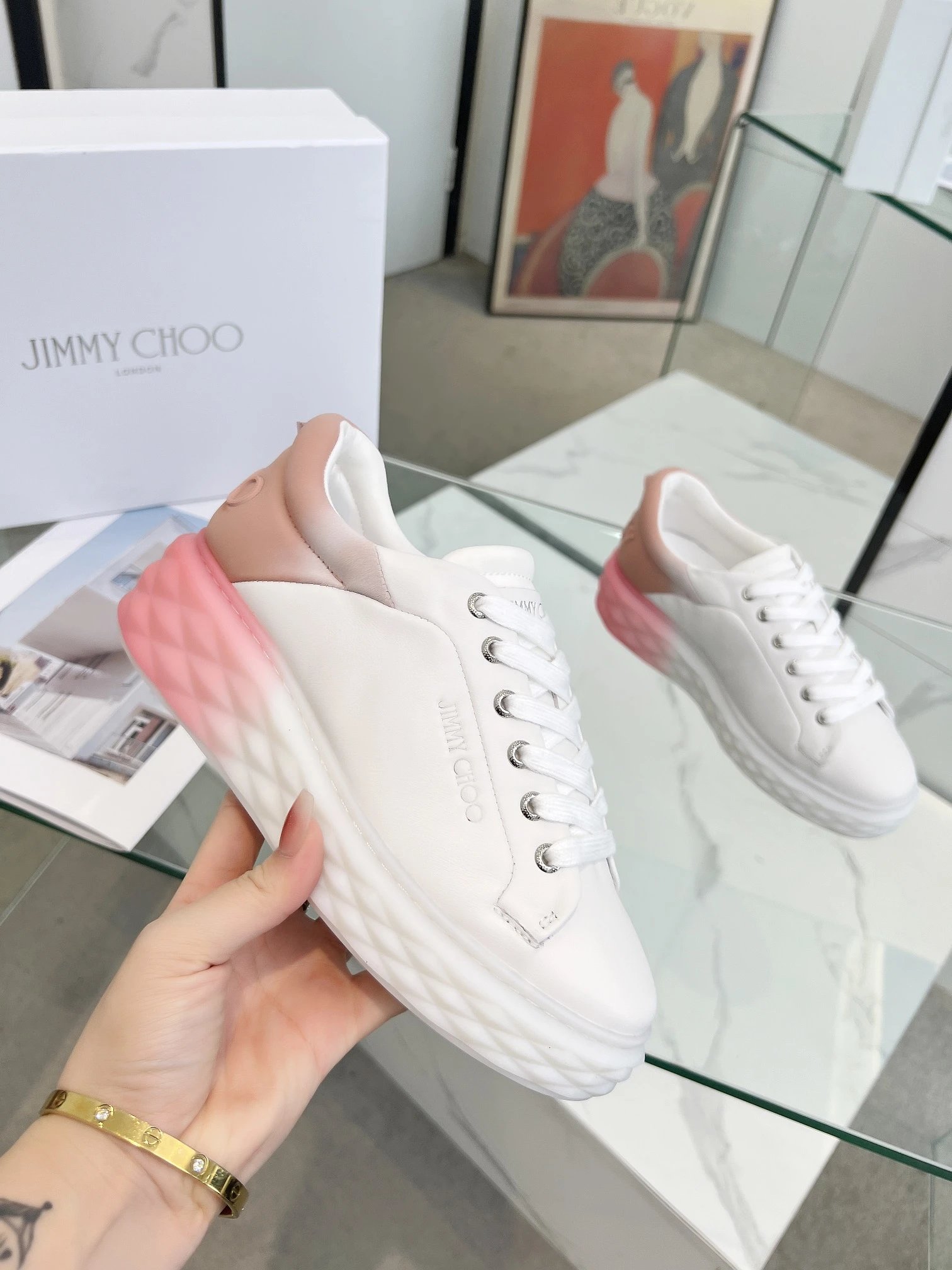 Jimmy Choo Diamond Sneakers Multi-color - Gallery Image 4 - Detailed View