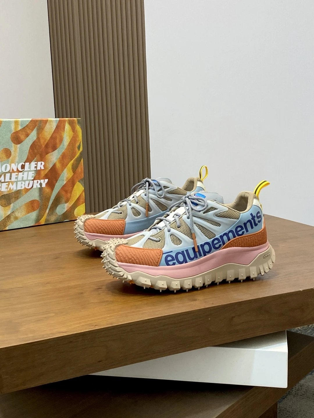 Moncler Trailgrip Amoeba Salehe Bembury Sneakers Brown - Gallery Image 3 - Detailed View