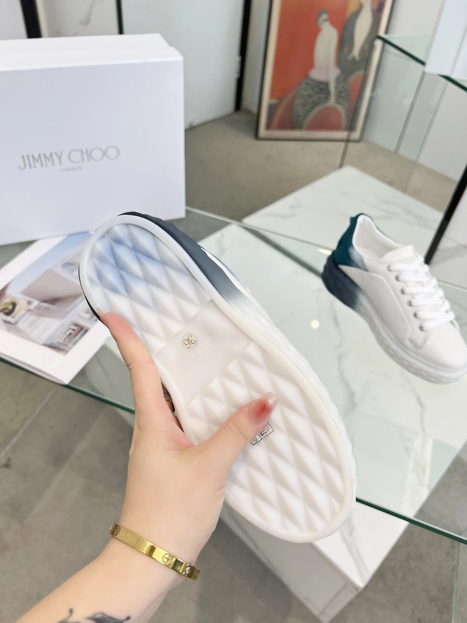 Jimmy Choo Diamond Sneakers Multi - Gallery Image 9 - Detailed View