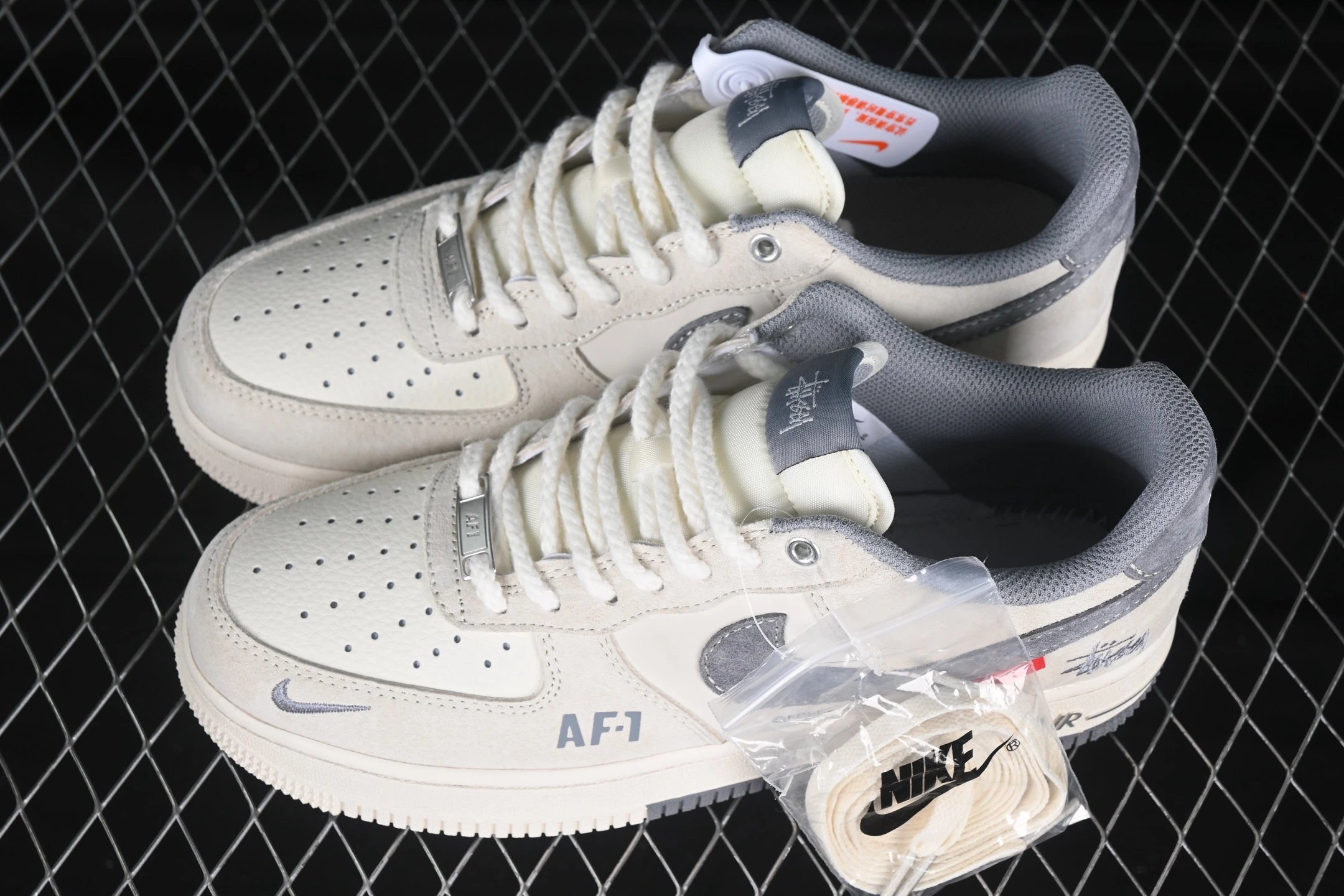 Suede Casual AF1 Low Sneakers Warm Taupe - Gallery Image 5 - Detailed View