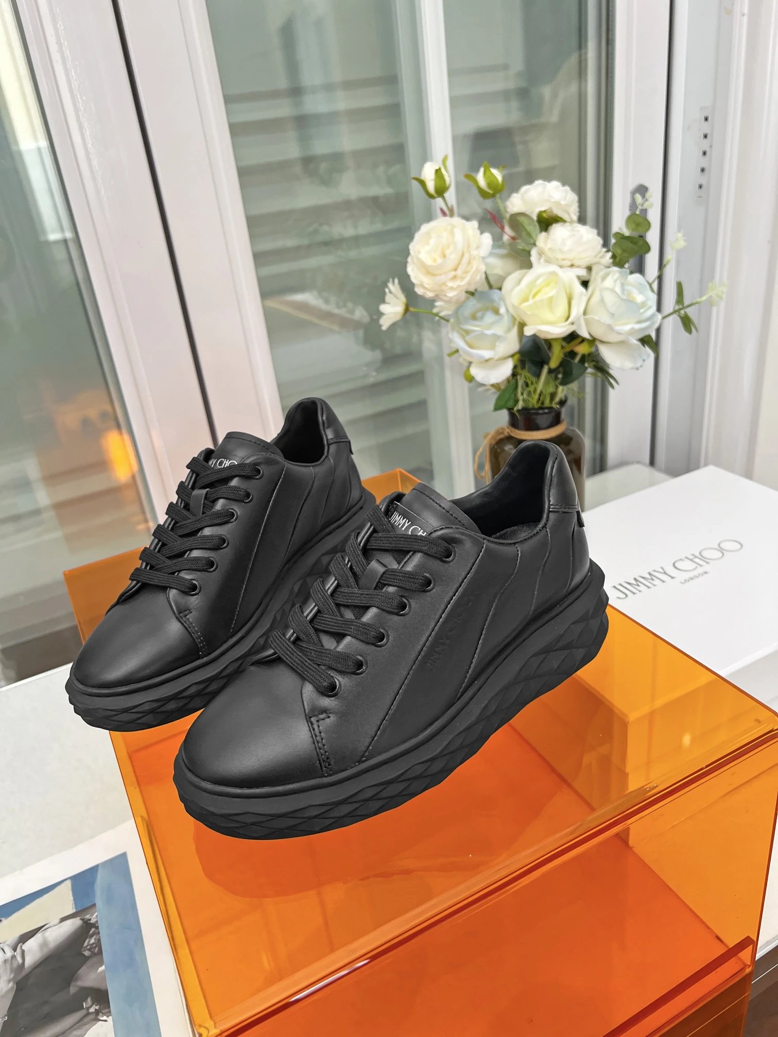 Jimmy Choo Black Diamond Sneakers - Gallery Image 3 - Detailed View