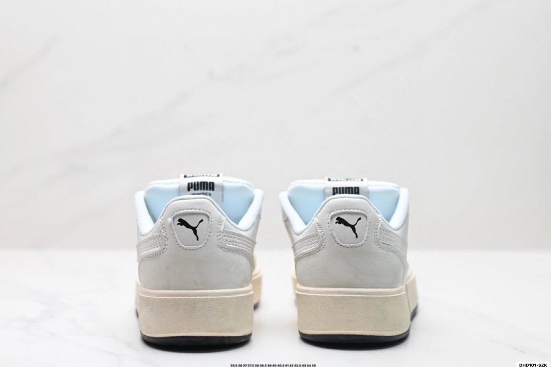 PUMA LX Court Low Denim Sneakers White Denim - Gallery Image 6 - Detailed View