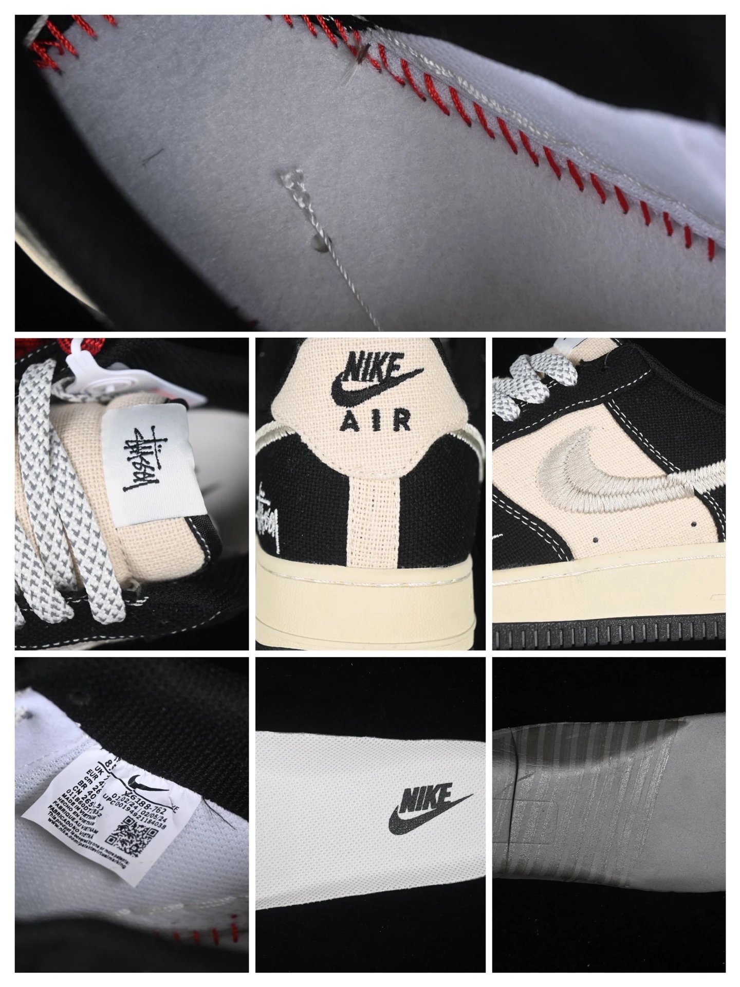 Canvas Low Sneakers Beige Noir - Gallery Image 9 - Detailed View