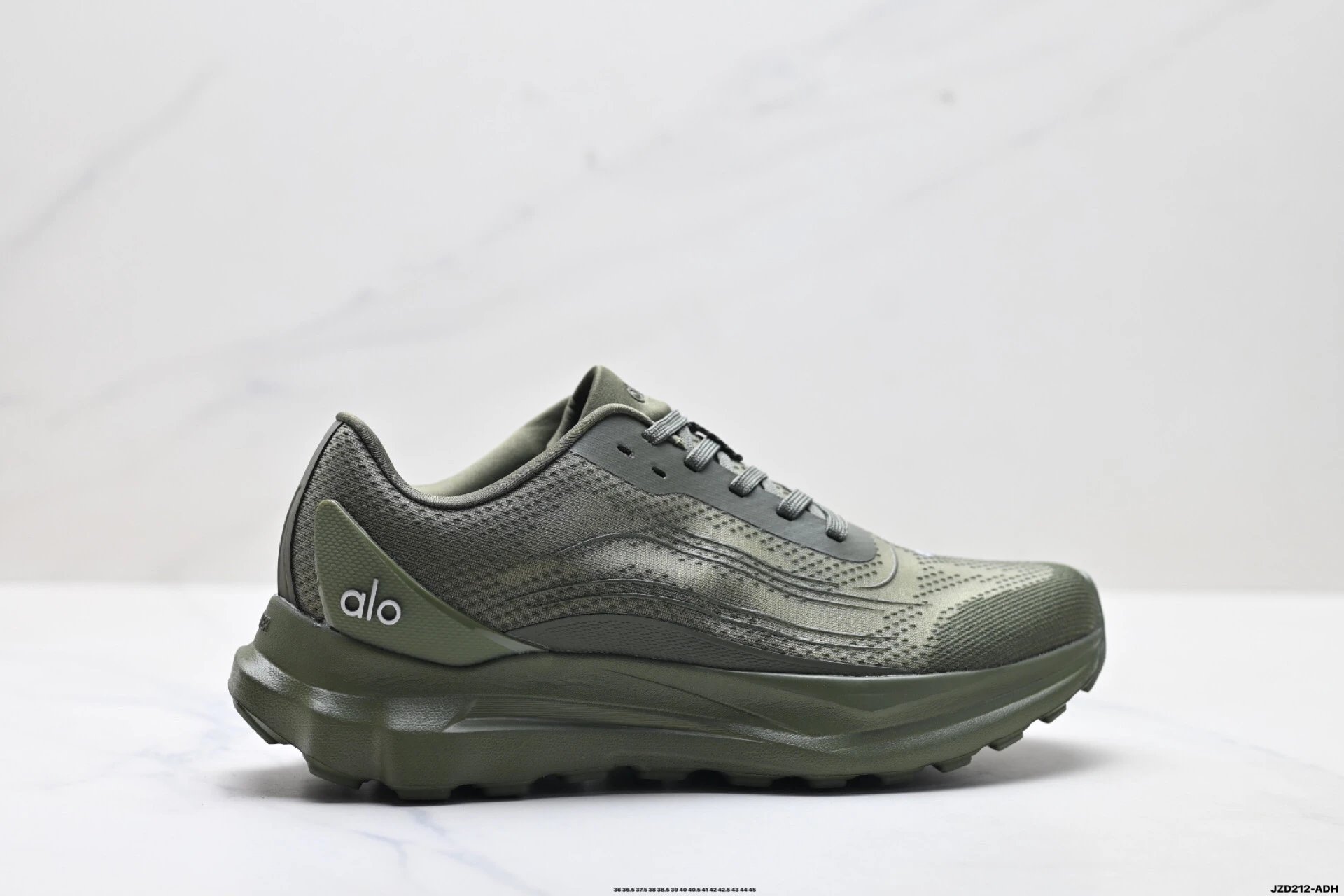 Alo Yoga Alo Runner Sneakers Olive - Gallery Image 1 - Detailed View