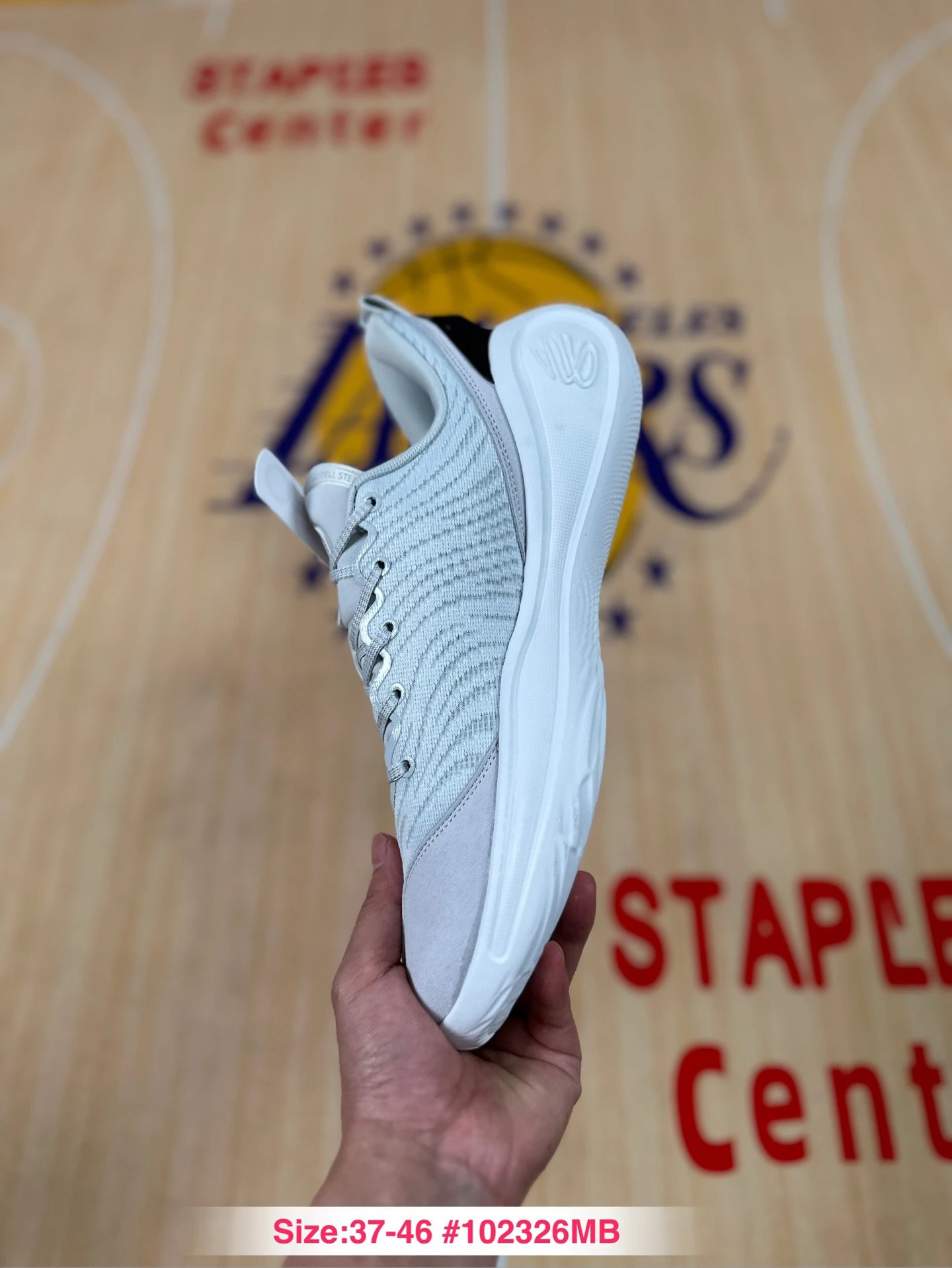 Curry 12 Knit Basketball Shoes Platinum Grey Lime - Gallery Image 7 - Detailed View