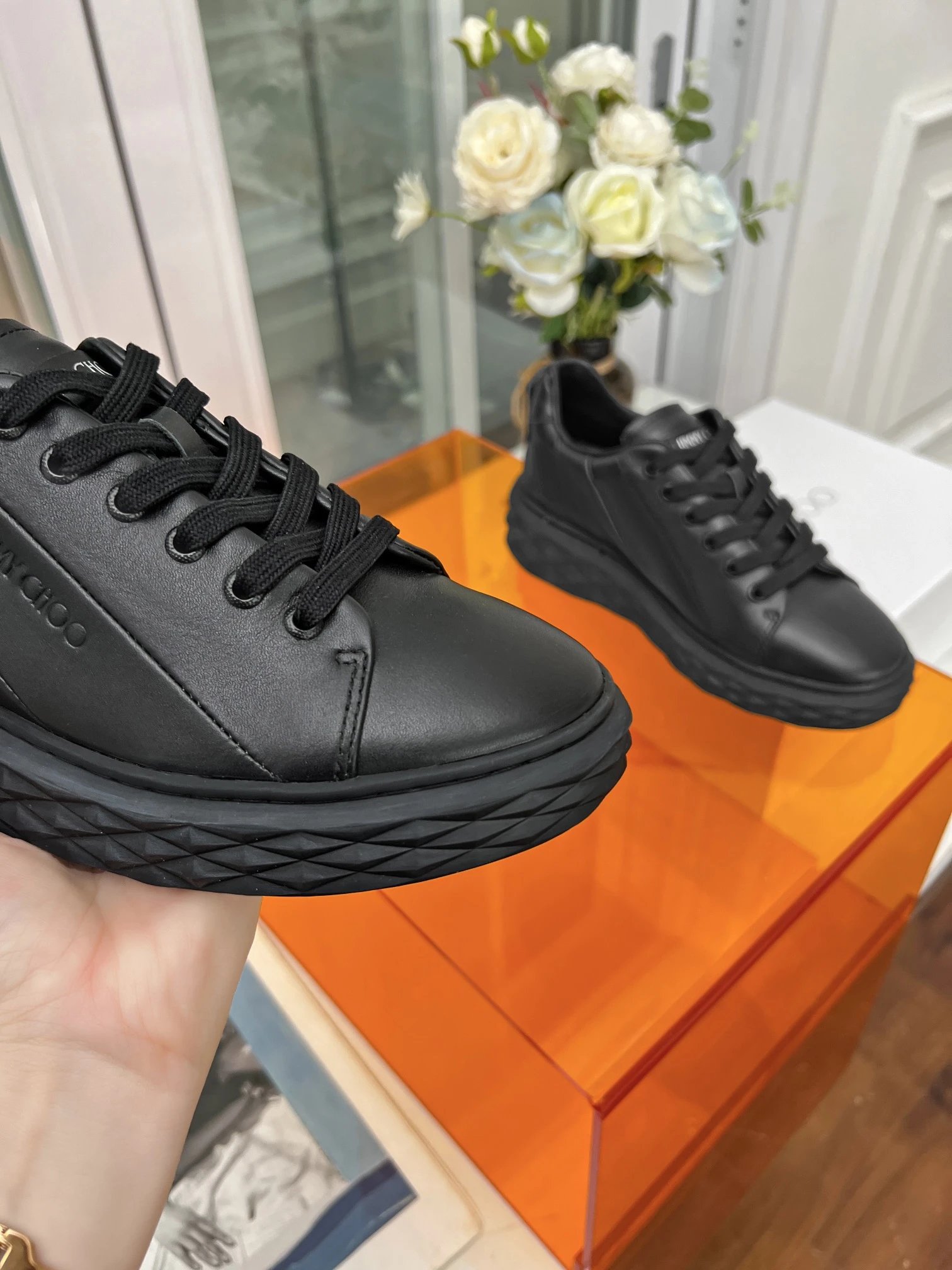 Jimmy Choo Black Diamond Sneakers - Gallery Image 7 - Detailed View