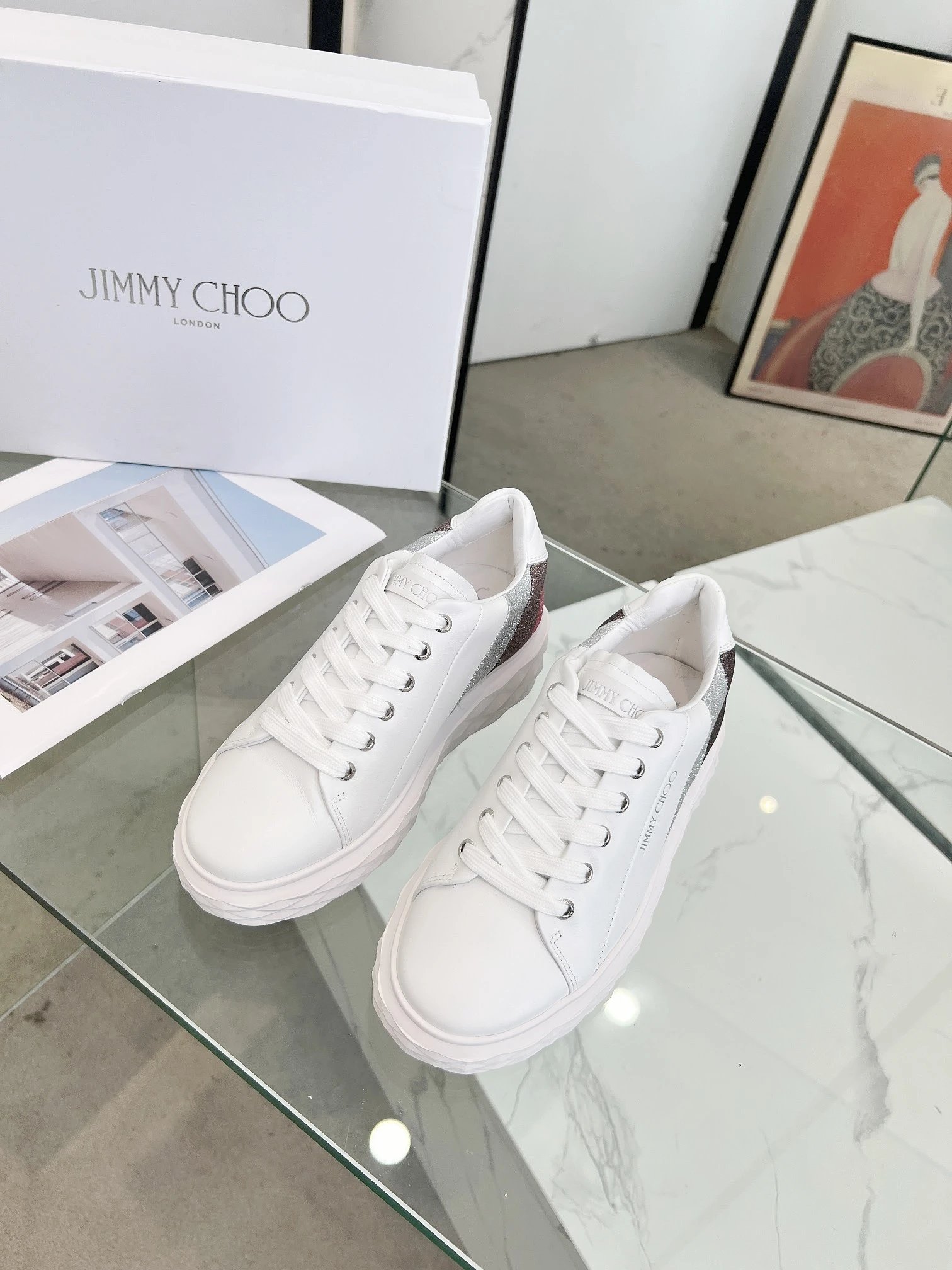 Jimmy Choo Diamond Sneakers Multicolor - Gallery Image 2 - Detailed View