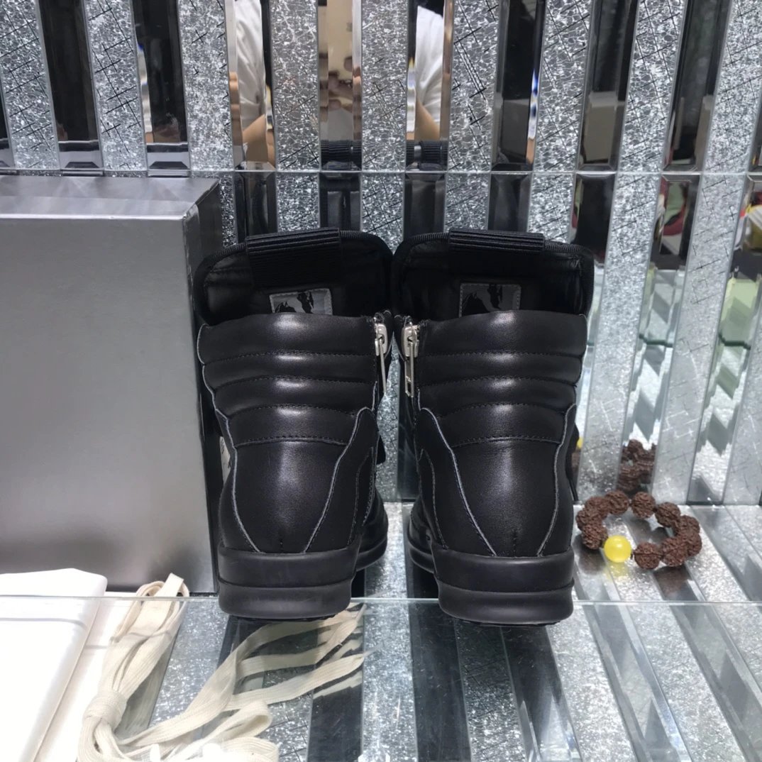 Owens Geobasket Black High-Top Sneakers - Gallery Image 7 - Detailed View