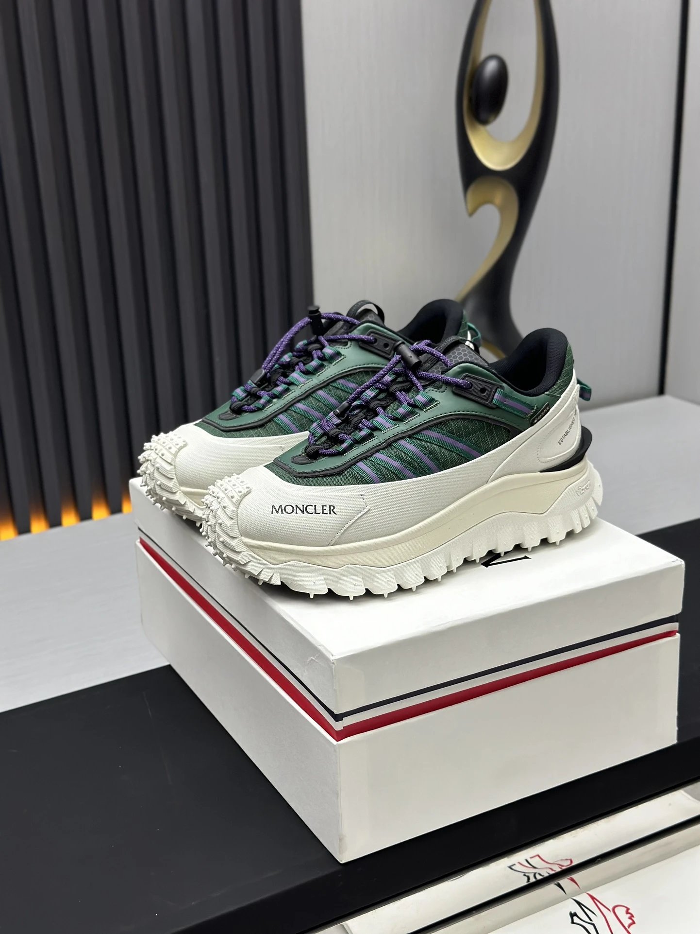 Moncler Trailgrip GTX Sneakers Green - Gallery Image 2 - Detailed View