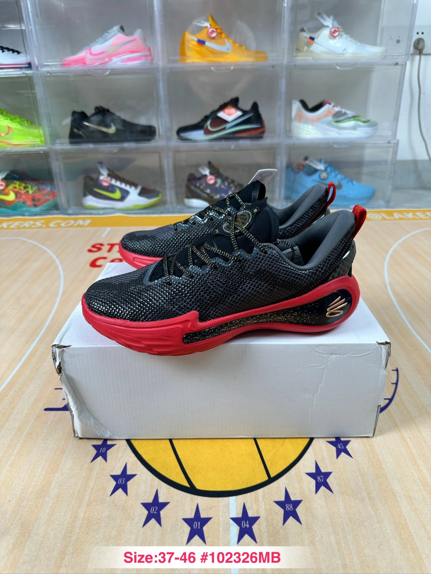 Curry 12 Mesh Basketball Shoes Crimson Red - Gallery Image 2 - Detailed View