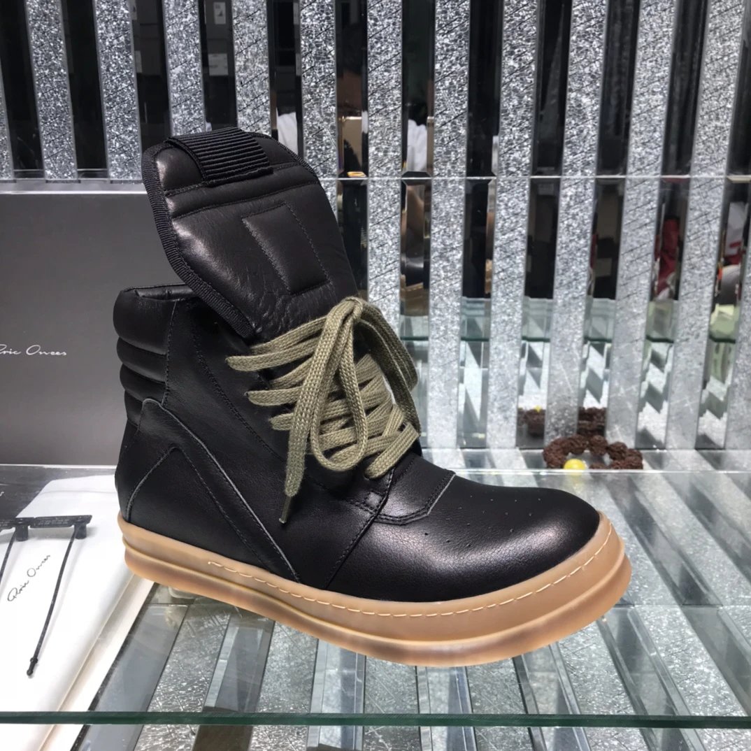 Owens Geobasket High-Top Sneakers Black Brown - Rick Owens - Cnfans - $85.81