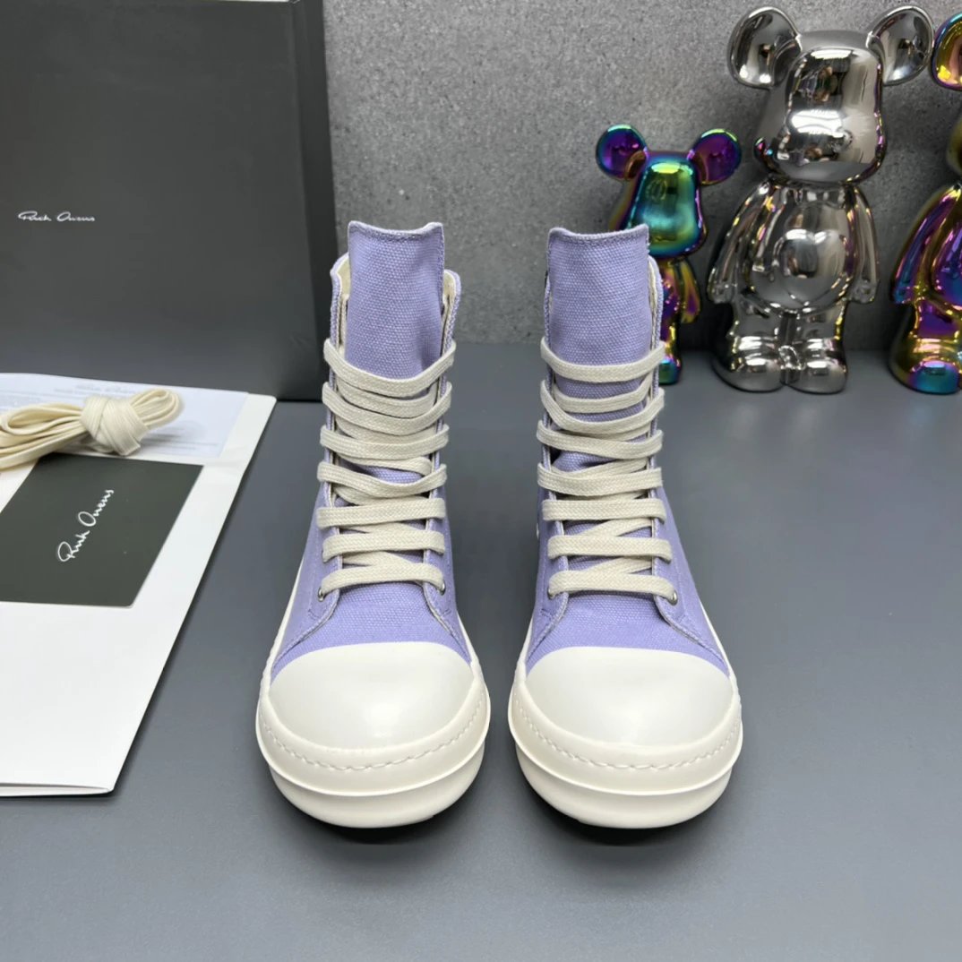 Rick Owens High-top Casual Sneakers Purple - Gallery Image 7 - Detailed View