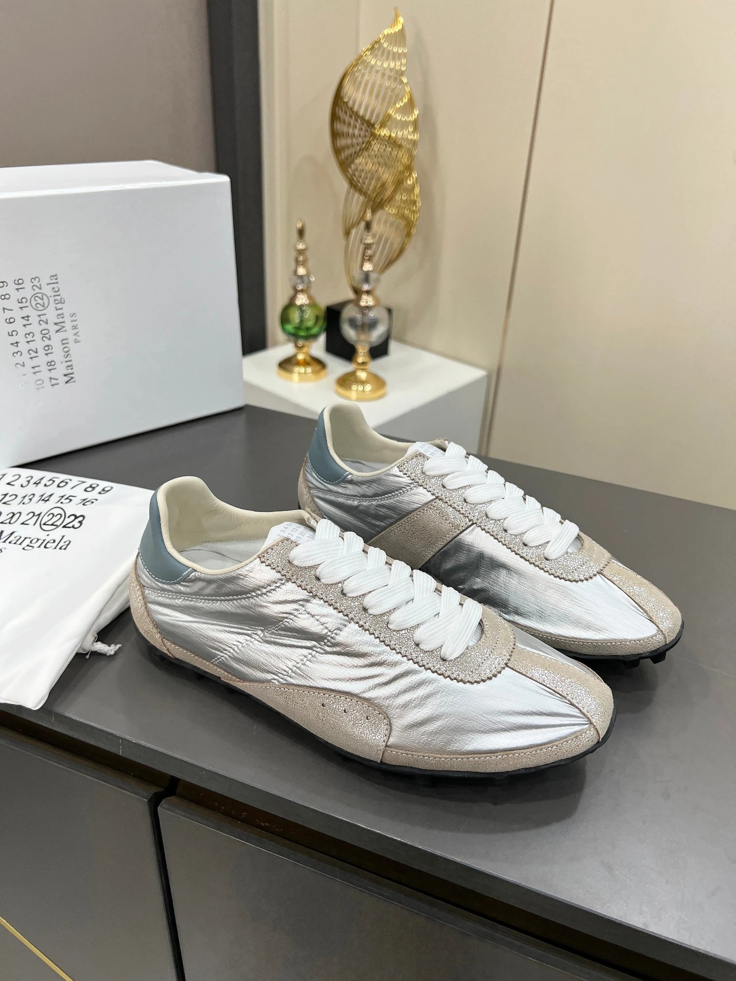 Maison Margiela MM6 Sinters Trainers Silver - High Quality Product Image - Cnfans