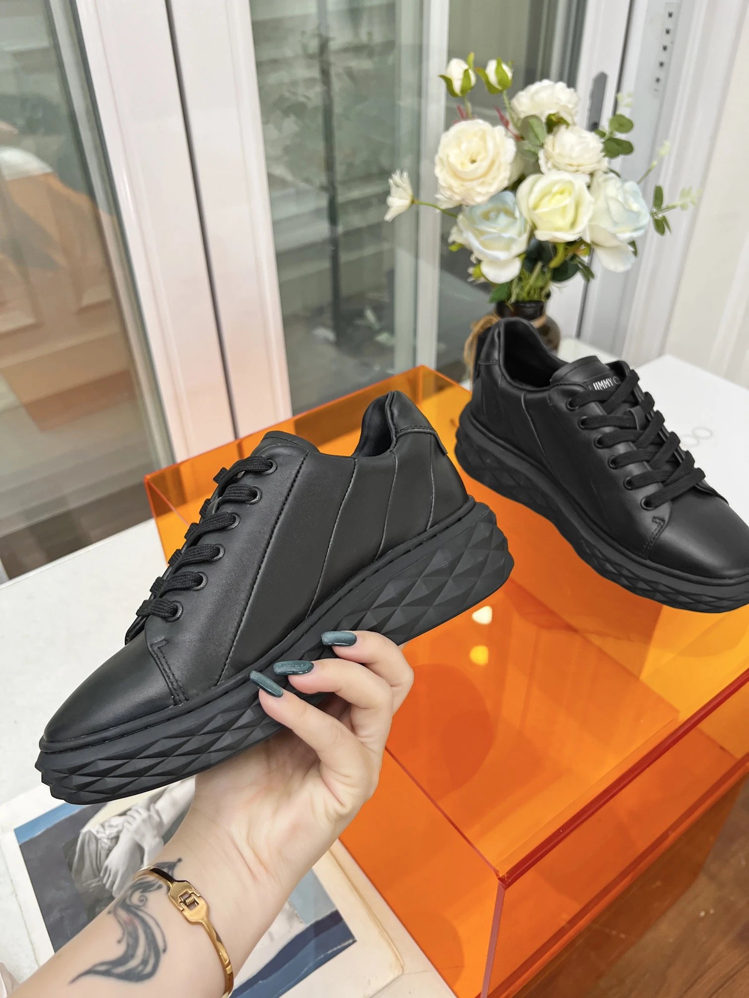 Jimmy Choo Black Diamond Sneakers - Gallery Image 6 - Detailed View