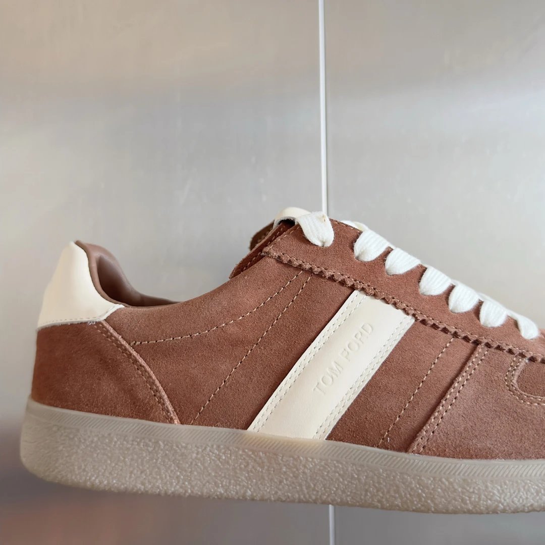 Suede Trainer Sneakers Almond Beige - Gallery Image 8 - Detailed View