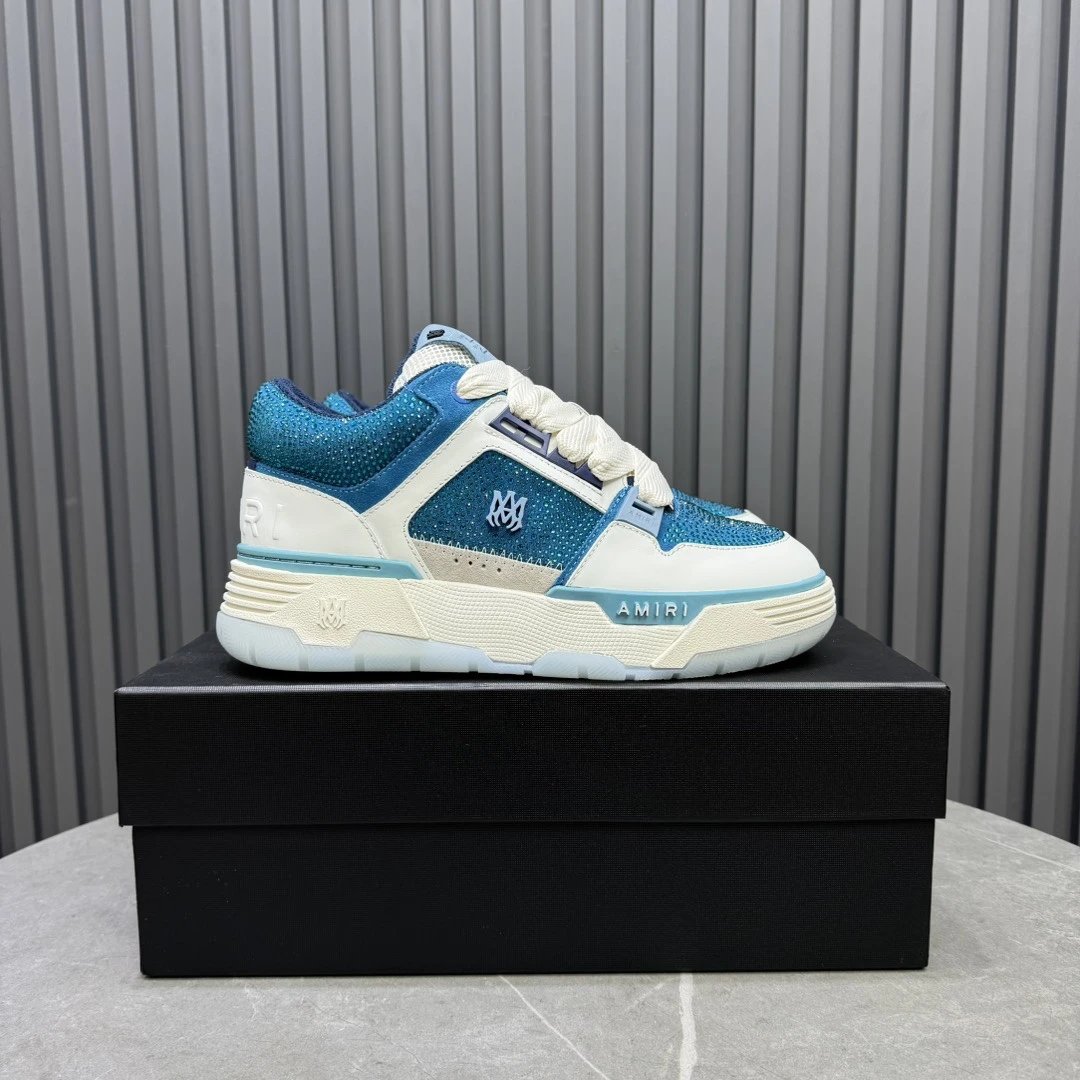 Unisex Leather Low Top Skate Shoes Ocean Teal - Gallery Image 1 - Detailed View