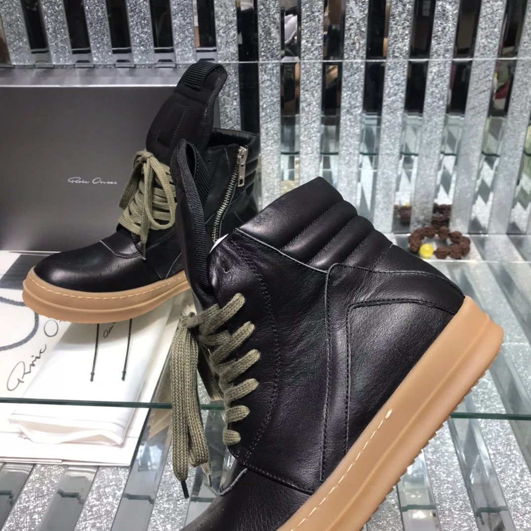 Owens Geobasket High-Top Sneakers Black Brown - Gallery Image 5 - Detailed View