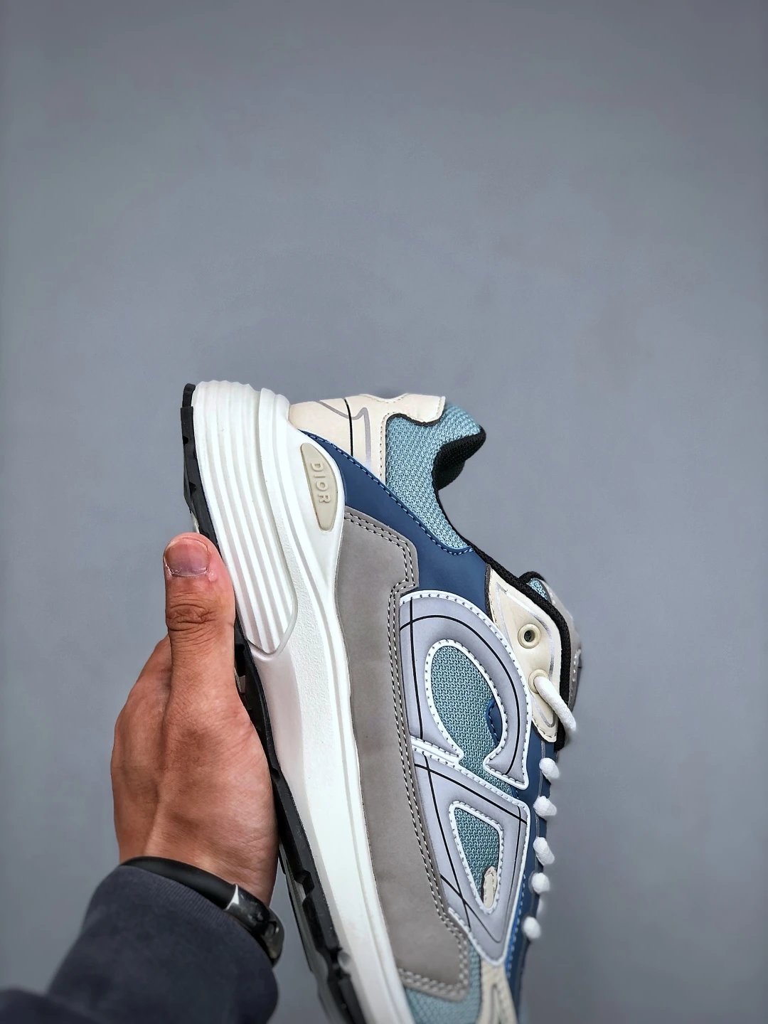 Dad Sneakers B30 Beige Blue - Gallery Image 6 - Detailed View