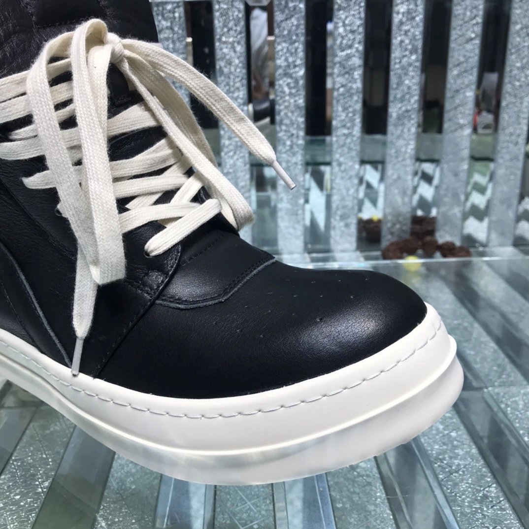 Owens Geobasket High-Top Black Sneakers - Gallery Image 4 - Detailed View