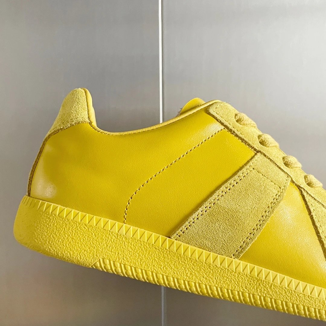 Maison Margiela MM6 Yellow German Trainers - Gallery Image 8 - Detailed View