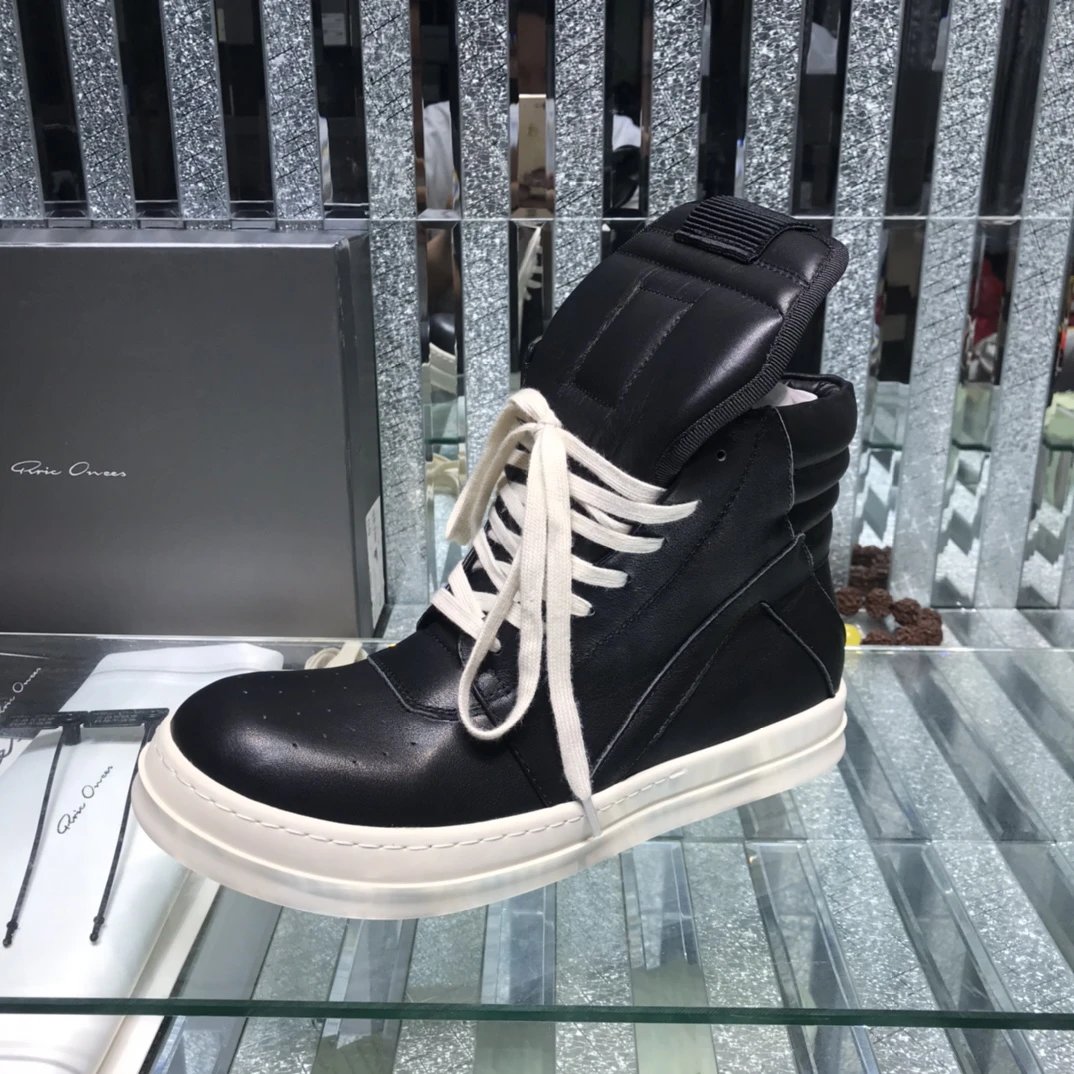 Owens Geobasket High-Top Black Sneakers - Gallery Image 6 - Detailed View
