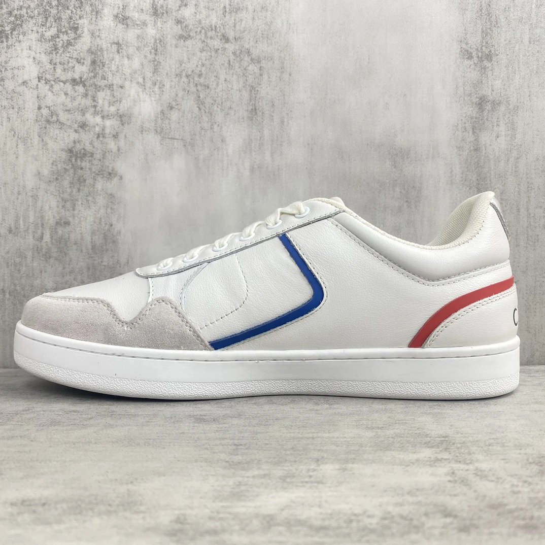 CT-10 Leather Low Top Sneakers with Ivory Accents - Gallery Image 7 - Detailed View