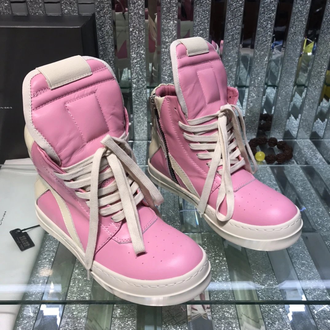 Owens Geobasket High-Top Sneakers Pink - Gallery Image 3 - Detailed View