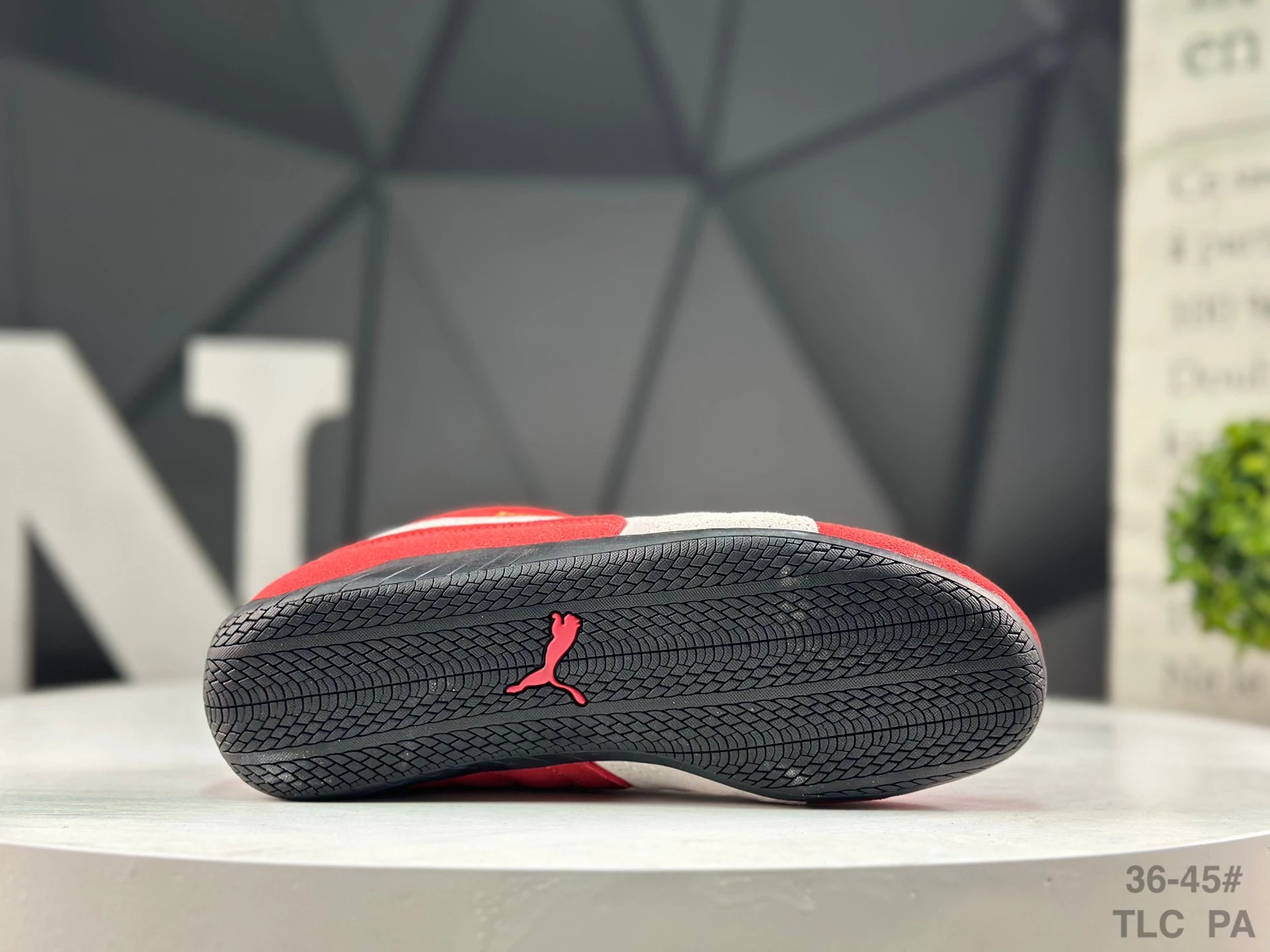 Puma Speed OG Sneakers Red White - Gallery Image 7 - Detailed View