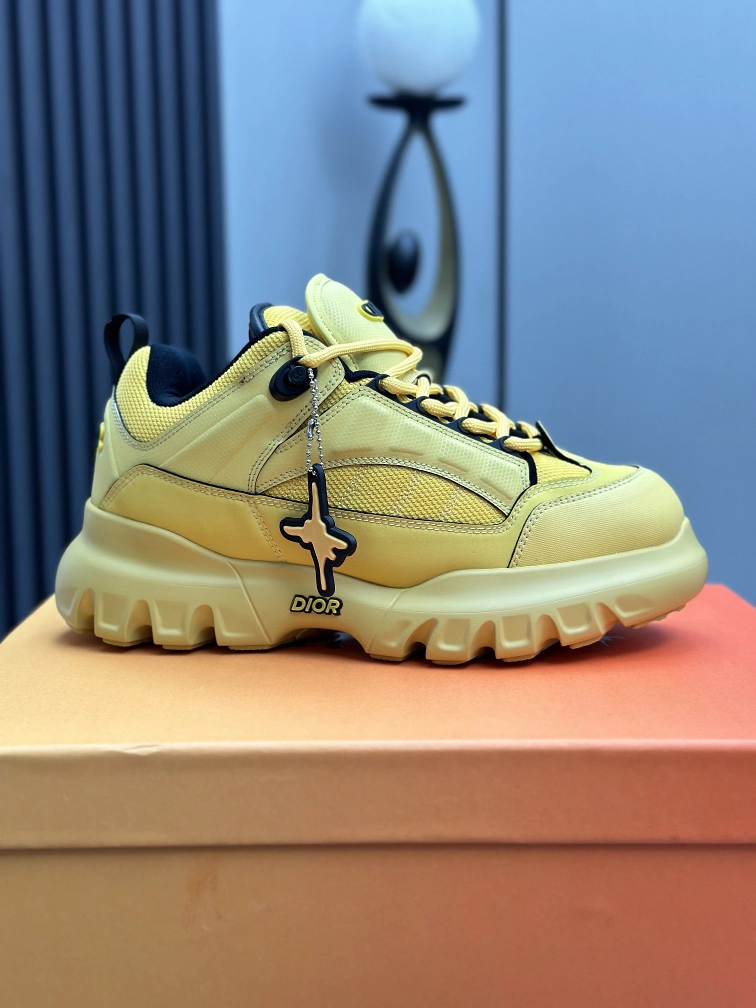 Dior x Levis Hamilton Sneakers Yellow - High Quality Product Image - Cnfans