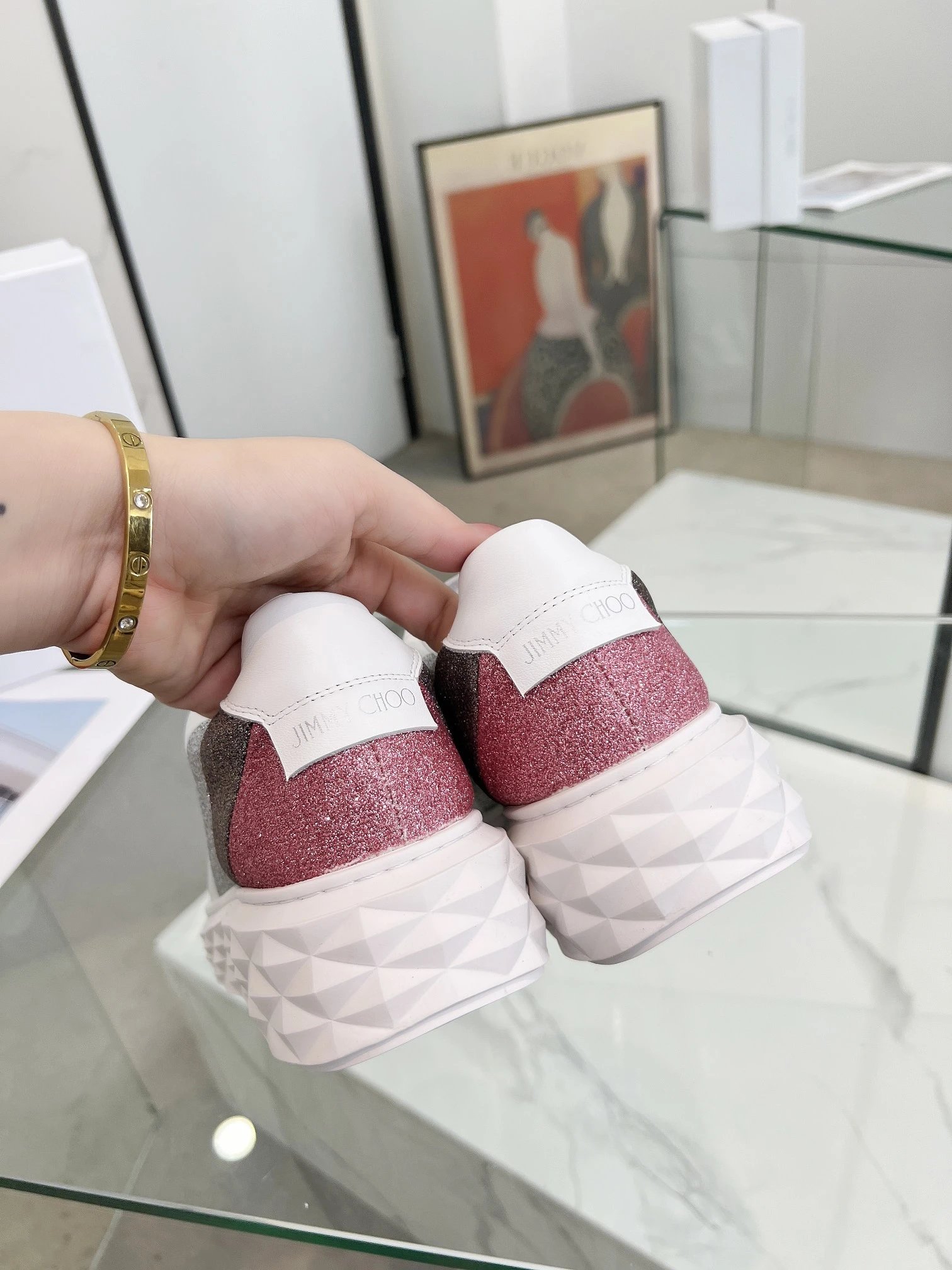 Jimmy Choo Diamond Sneakers Multicolor - Gallery Image 6 - Detailed View