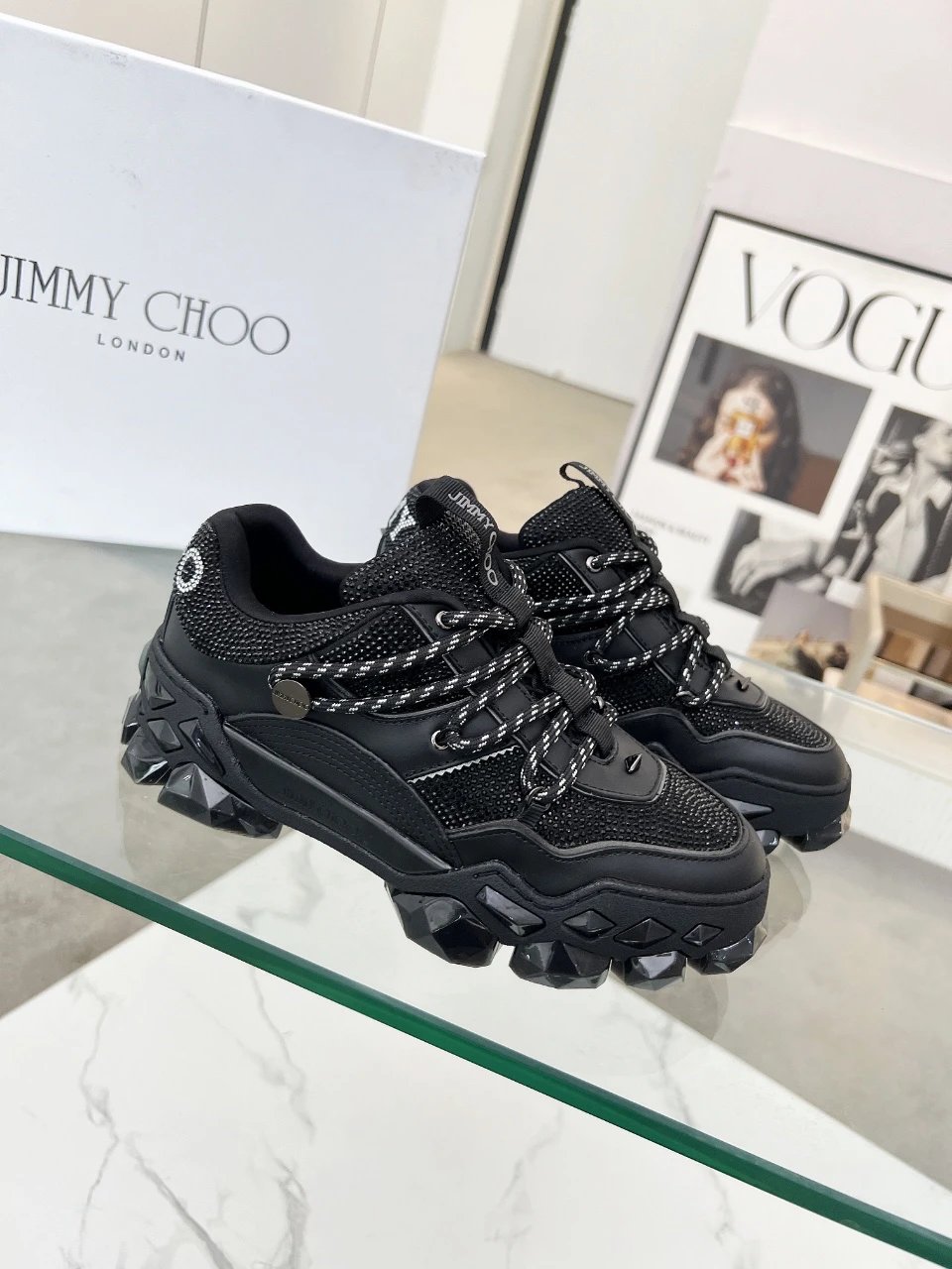 Jimmy Choo Diamond X II Sneakers Black - High Quality Product Image - Cnfans