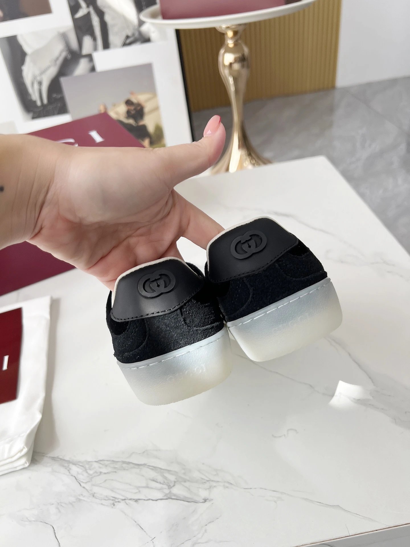 Gucci 3D GG Trainers Black - Gallery Image 4 - Detailed View