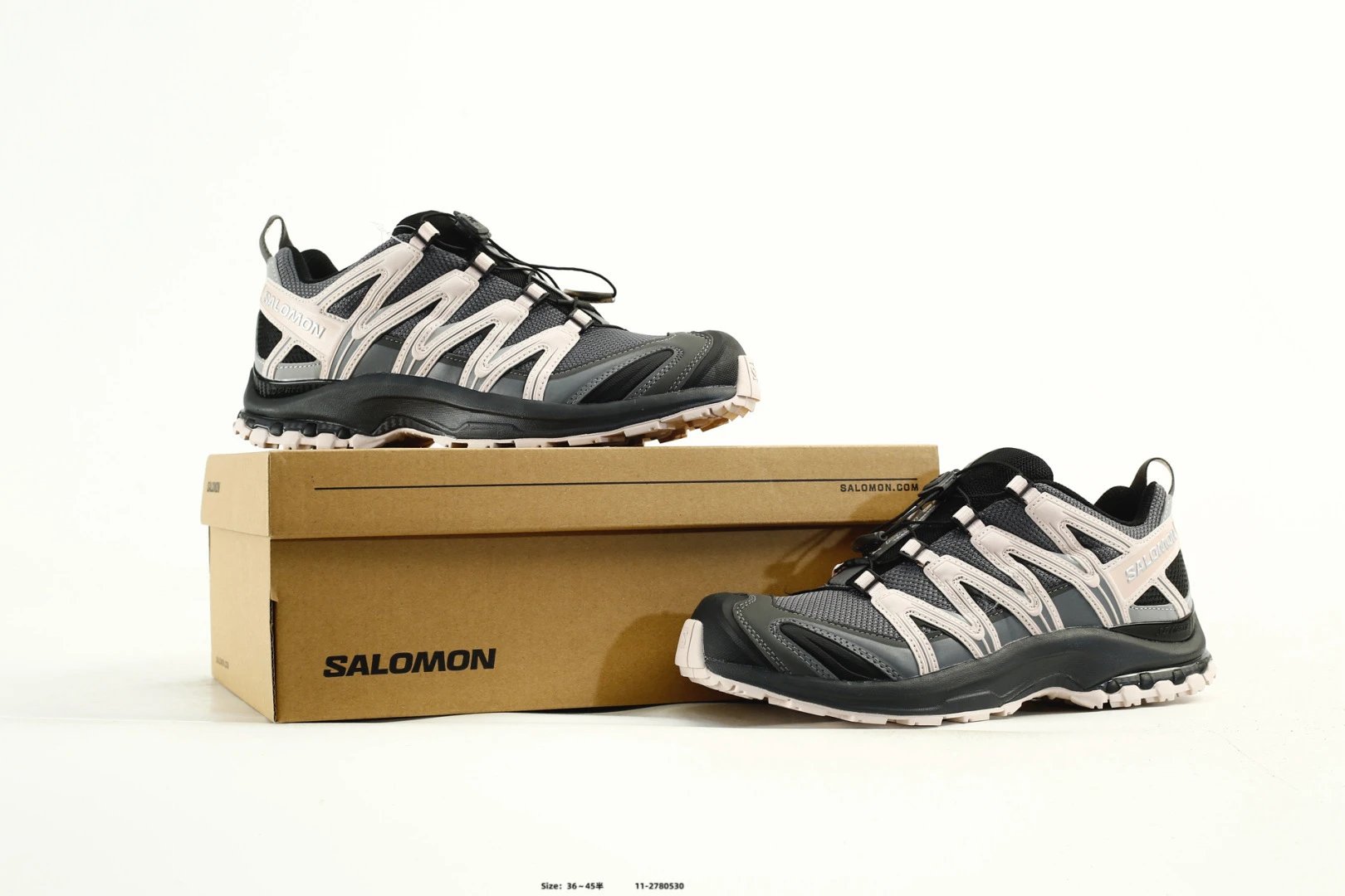 Salomon XA Pro 3D Grey Trail Shoes White Logo - Gallery Image 9 - Detailed View