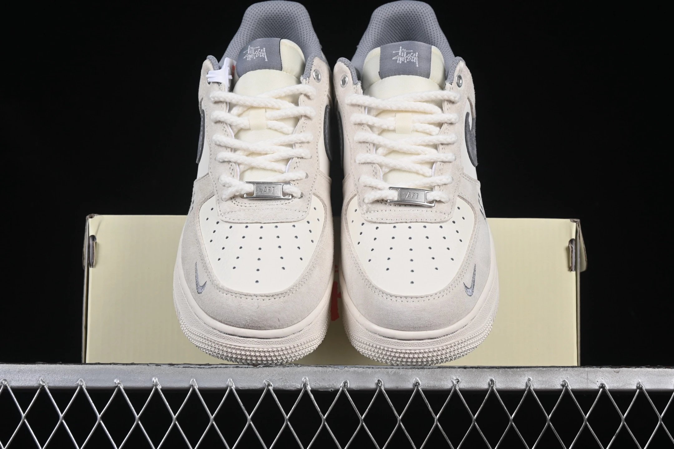 Suede Casual AF1 Low Sneakers Warm Taupe - Gallery Image 4 - Detailed View