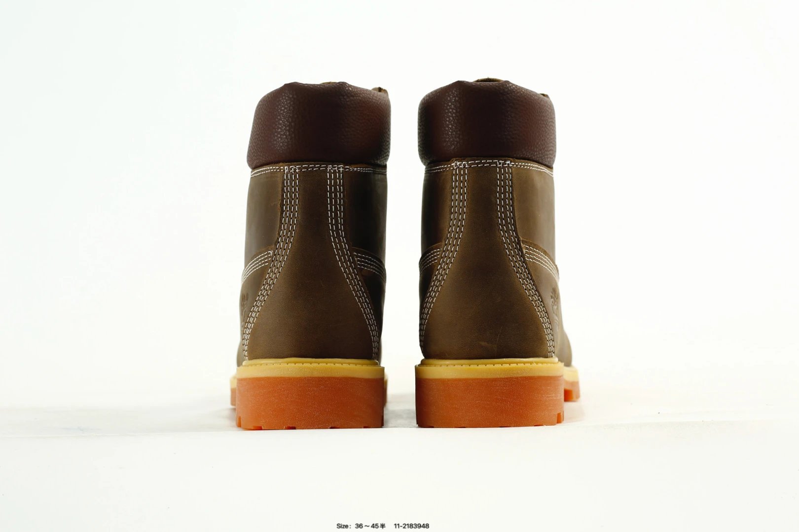 Outdoor Leather Boots High-Top in Rich Brown - Gallery Image 7 - Detailed View