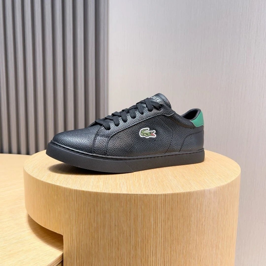 Lacoste Classic Black Sneakers - Gallery Image 5 - Detailed View