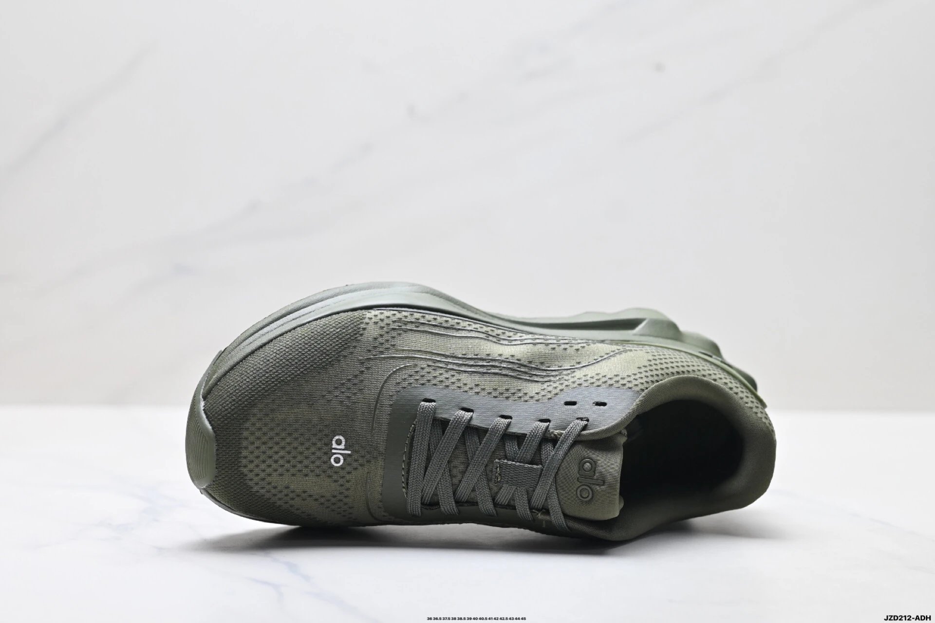 Alo Yoga Alo Runner Sneakers Olive - Gallery Image 2 - Detailed View
