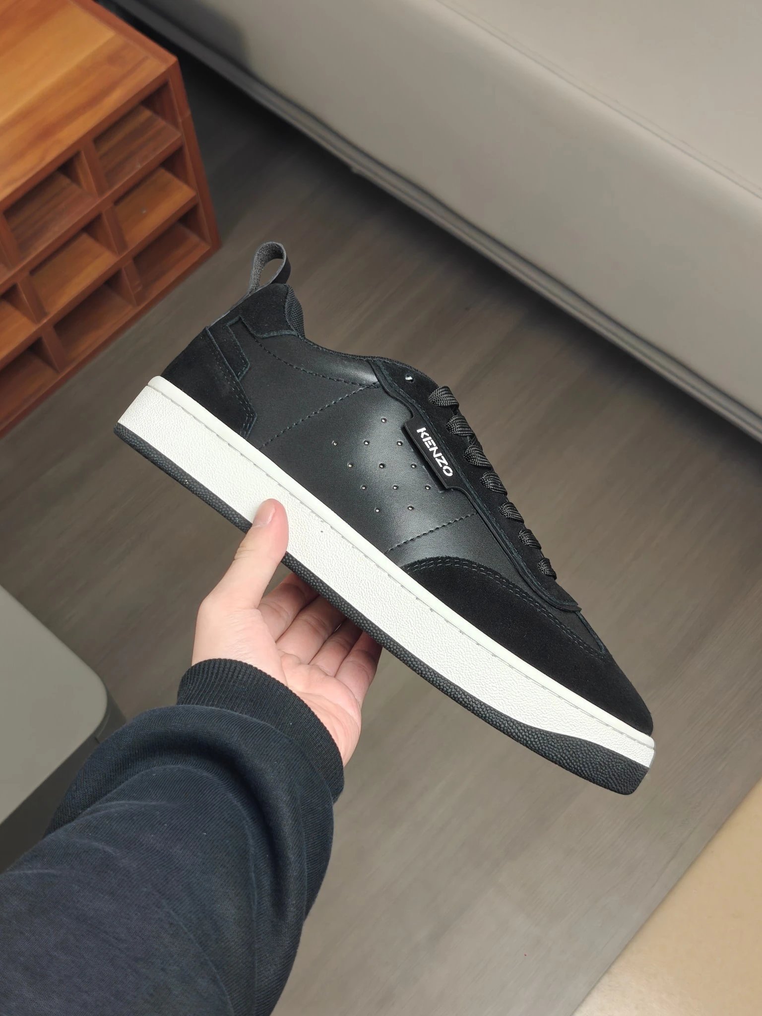 Kenzo Classic Sneakers Black - Gallery Image 6 - Detailed View