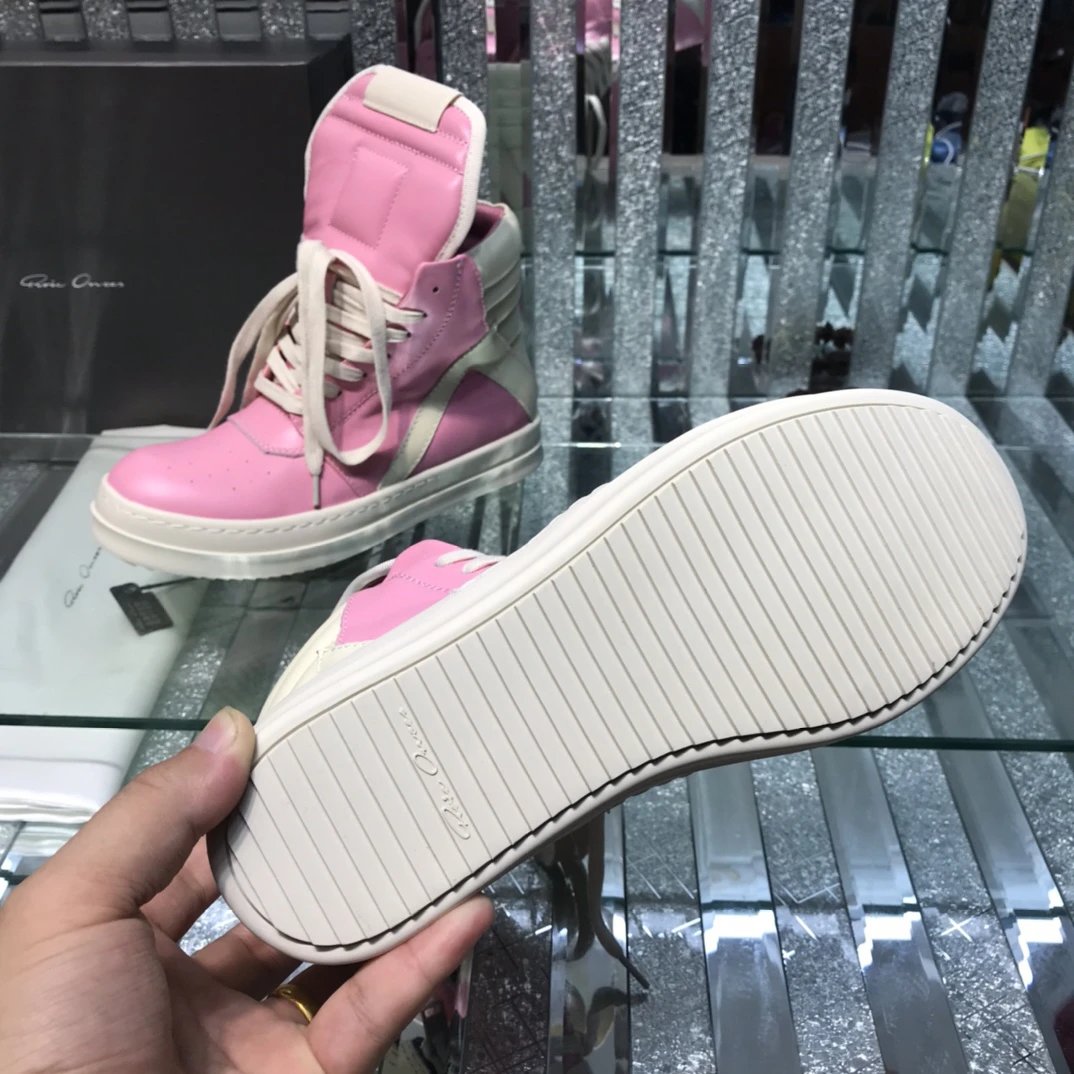 Owens Geobasket High-Top Sneakers Pink - Gallery Image 9 - Detailed View