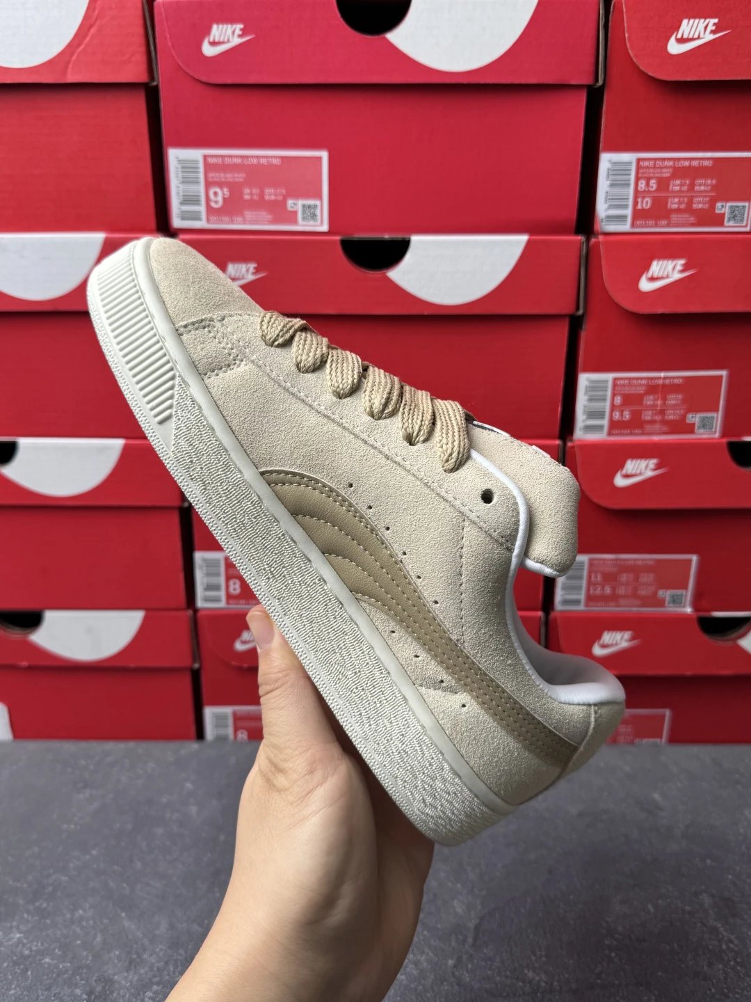 Puma Bread Sneakers Suede Beige - Gallery Image 9 - Detailed View